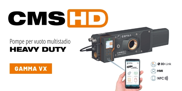 Pompe per vuoto multistadio CMS HD VX, con intelligenza e capacità di comunicazione aggiuntive