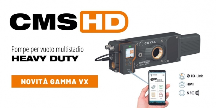 Nuove pompe per vuoto multistadio CMS HD VX, con intelligenza e capacità di comunicazione aggiuntive