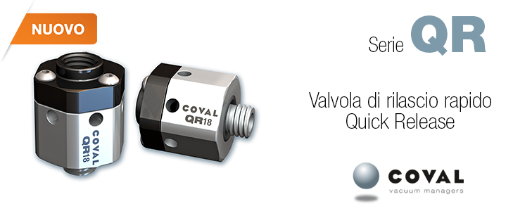 Valvola di rilascio rapido serie QR - COVAL Valvola di rilascio rapido serie QR - COVAL
