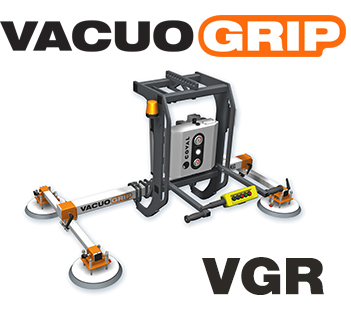 Dispositivo di movimentazione a vuoto: Dispositivo di sollevamento a vuoto per la rotazione di 90° di lastre o pannelli, VACUOGRIP COVAL, serie VGR