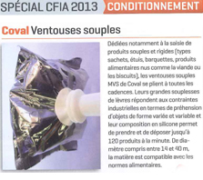 Soft and flexible suction cups for high speed applications, MVS series